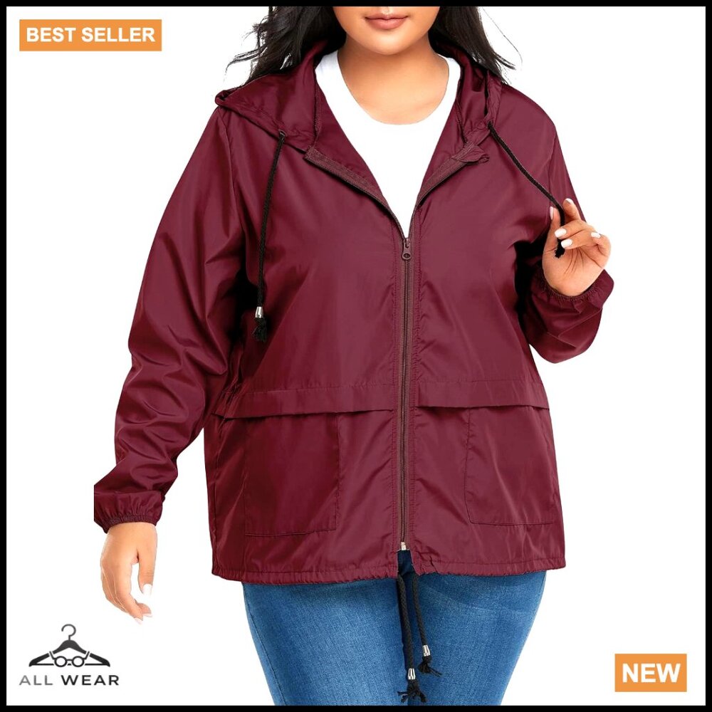 Lightweight Packable Raincoat Waterproof Windbrea… - image 1